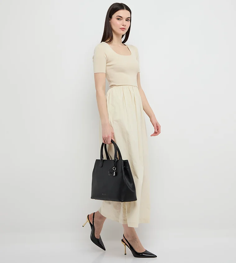 ANNE KLEIN Anne Klein Textured Zippered Satchel Bag